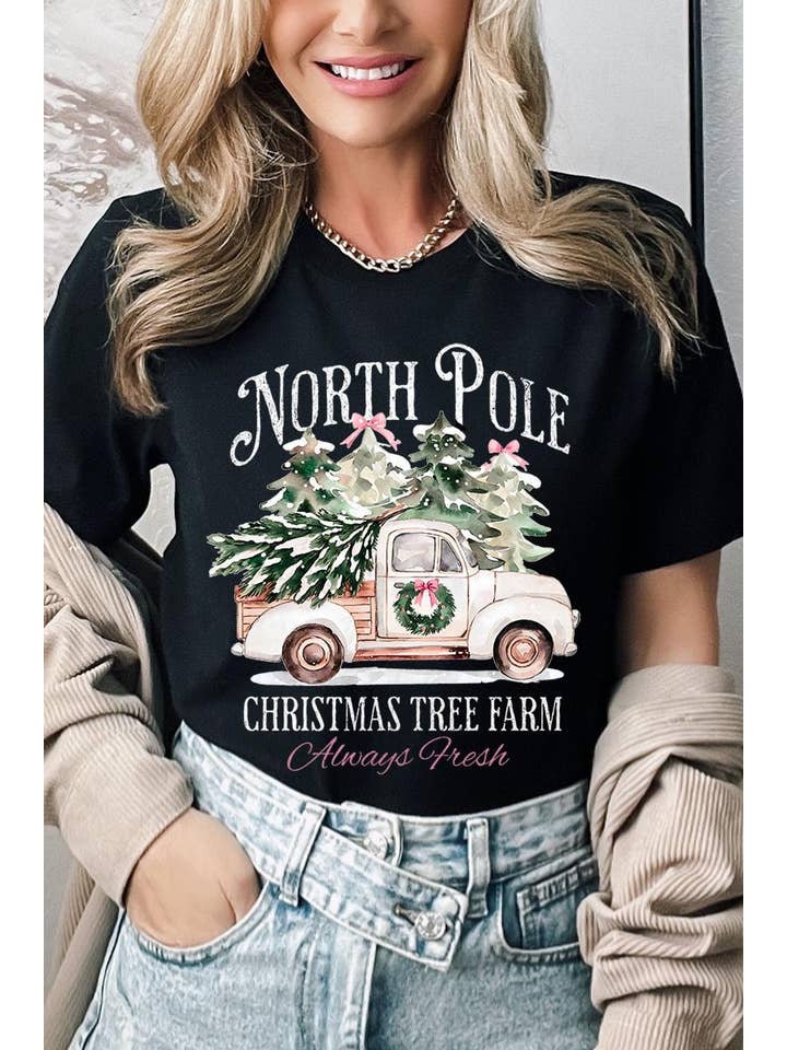 COLORBEAR - Wholesale T-Shirt (Graphic) - Women's - North Pole Christmas Graphic Tee2