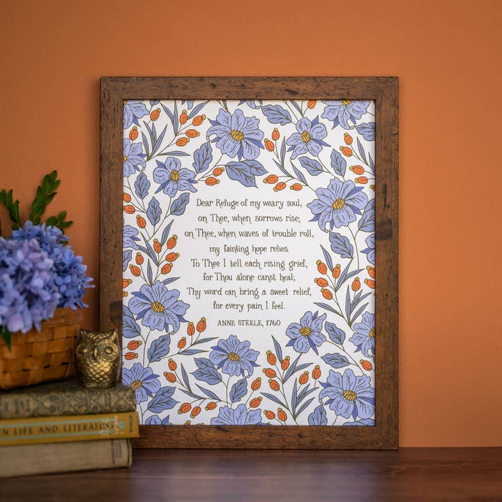 Dear Refuge Of My Weary Soul Hymn Art Print - 11x14 for wholesale by Little Things Studio
