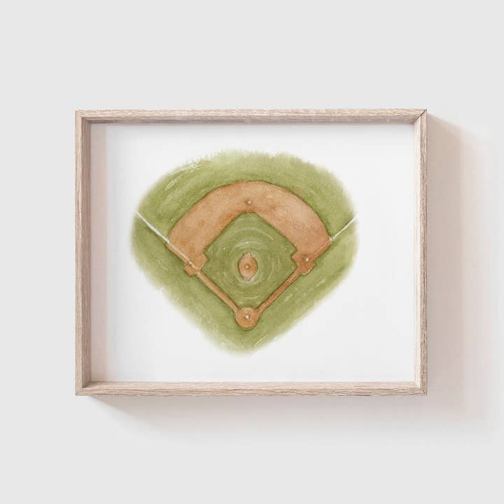 Baseball Diamond Art Print for wholesale by Tabitha Paige