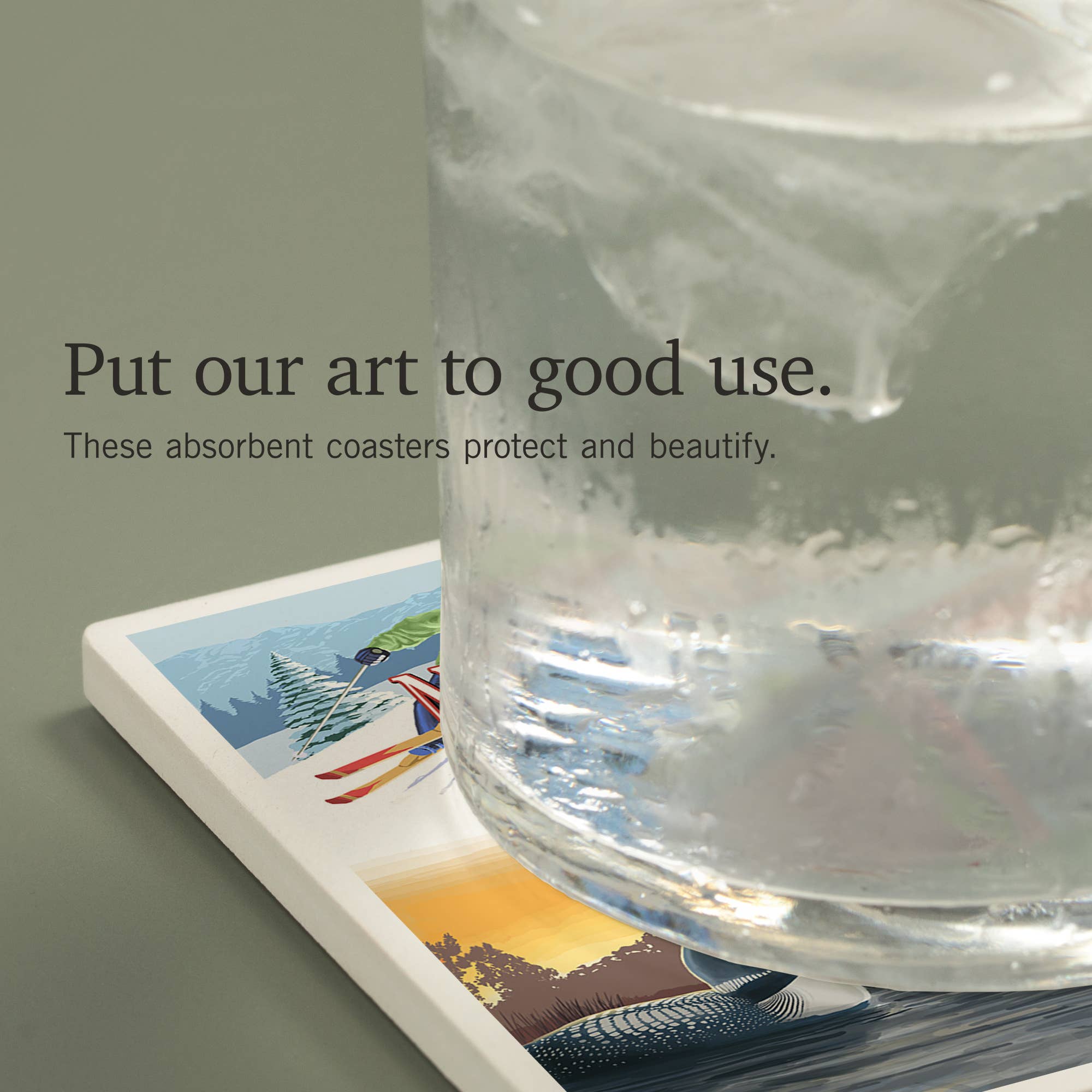 Lantern Press – wholesale Coasters – CERAMIC COASTER New Hampshire, Montage Covered Bridge3