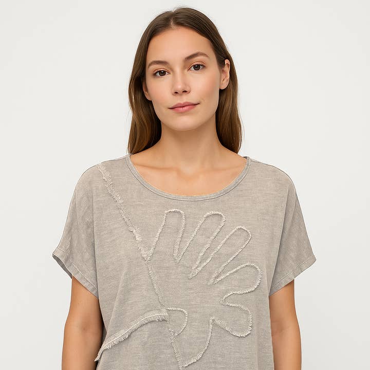 LINEN COTTON BLEND T-SHIRT WITH FRONT DESIGN and other Purchase wholesale enzo shirts. Free returns & net 60 terms on Faire trending on Faire.