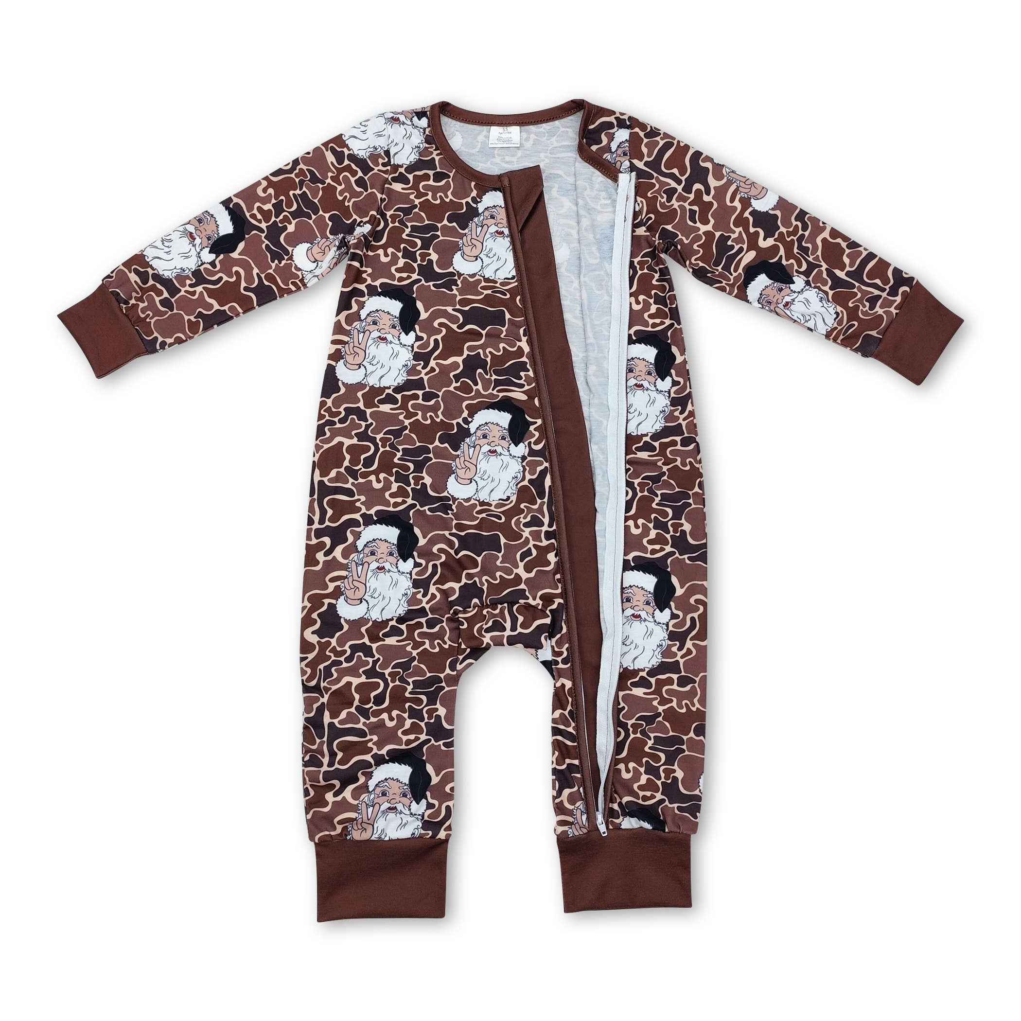 Yawoo Garments - Wholesale Sleepwear Set - Kids - Camo santa kids boys Christmas bamboo pajamas2