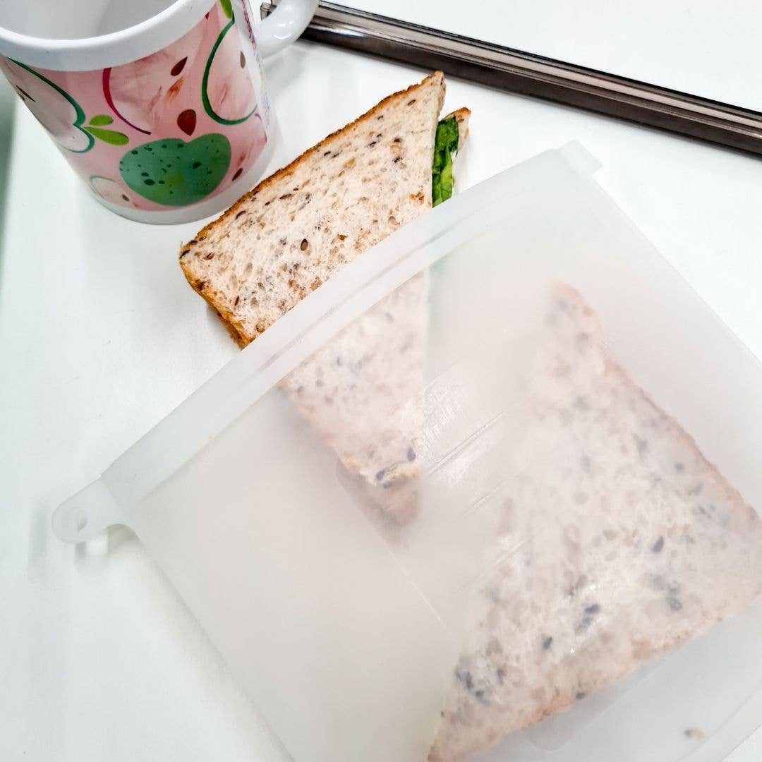 Us and The Earth - Vendita all'ingrosso Involucro/sacchetto per alimenti - Sacchetto richiudibile in silicone riutilizzabile 1000ml | Sacchetto per congelatore2