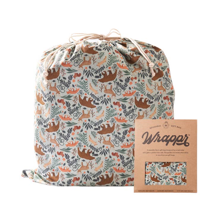 Fabric Gift Bag by Hannah Pearlman | 22", Cotton for wholesale by Wrappr