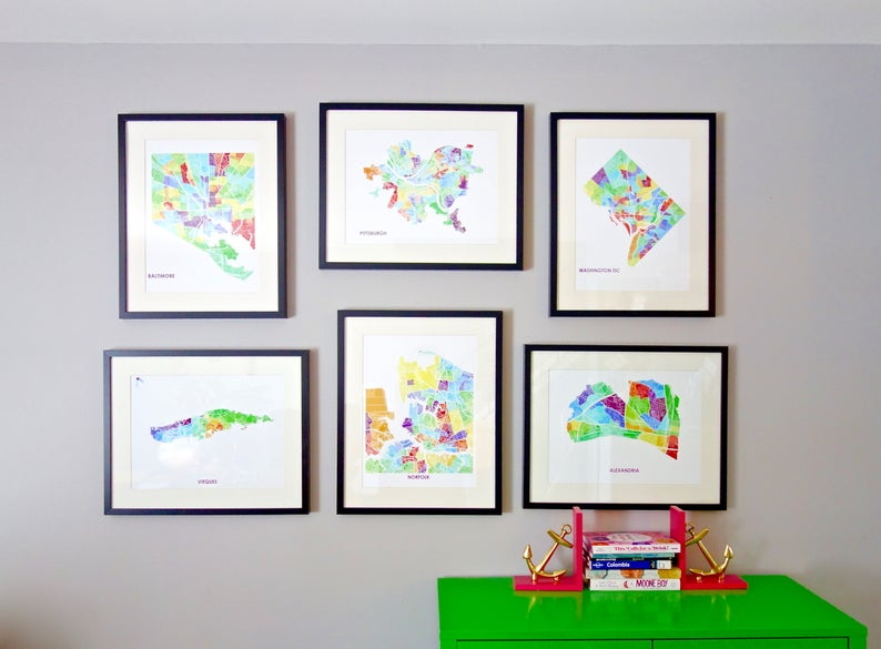 Juanita's Adventures - Wholesale Art Print - Juanitas Topeka Map Print3