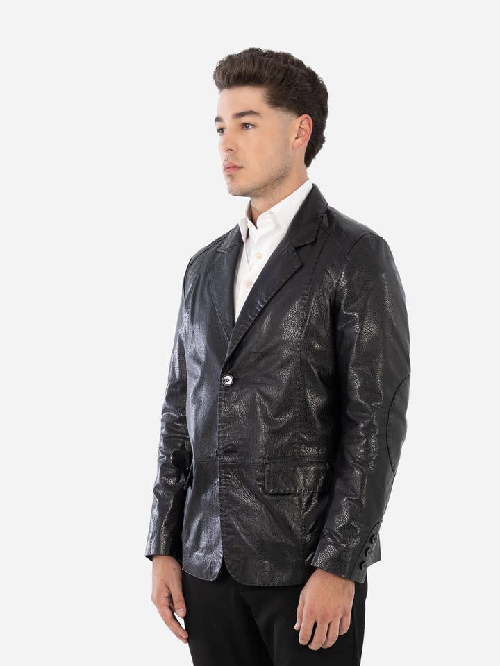 Zayn Leather Blazer for wholesale by Cuir Dimitri