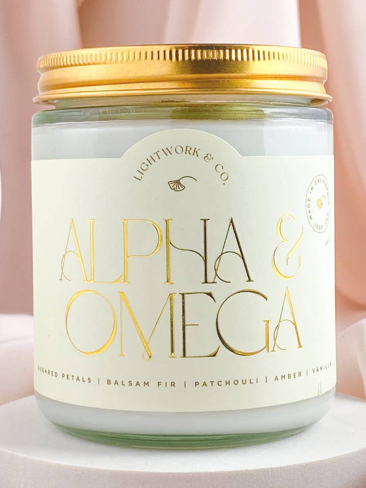 Alpha & Omega Candle for wholesale by Lightwork & Co.