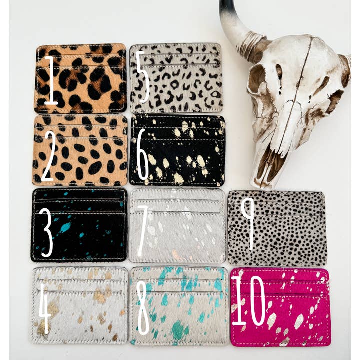 Boho Ranch Shop - Wholesale Card Holder - Women's - Western Cowhide Credit Card Holder - Money holder2