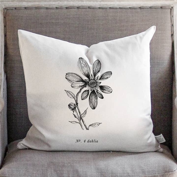 Dahlia v2 botanisch kussen voor wholesale door DWELL Home Shoppe
