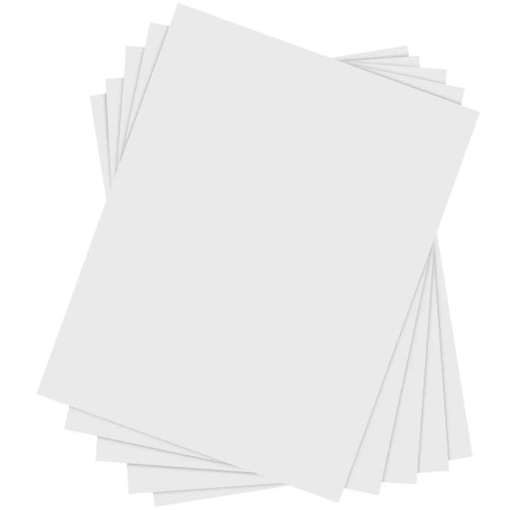 Fine Cardstock - Wholesale Craft Supplies - 8.5 x 11 Chipboard Medium Weight 30Pt (Point) Cardboard Scrapbook Sheets | White Boards | 50 Sheets per Pack