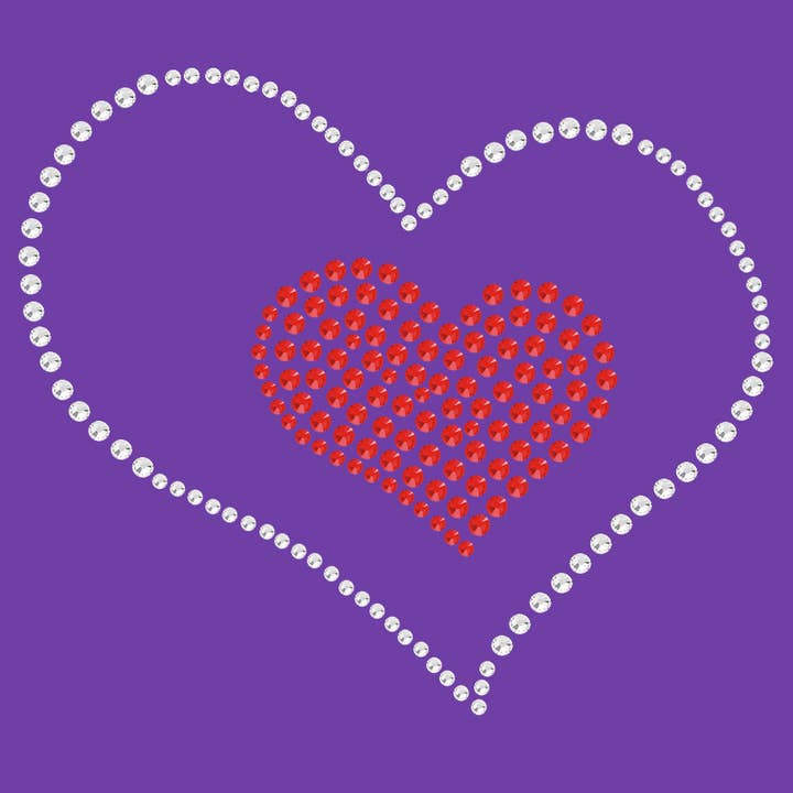 Red Heart inside Heart Women's T-shirt for wholesale by Dog in the Closet