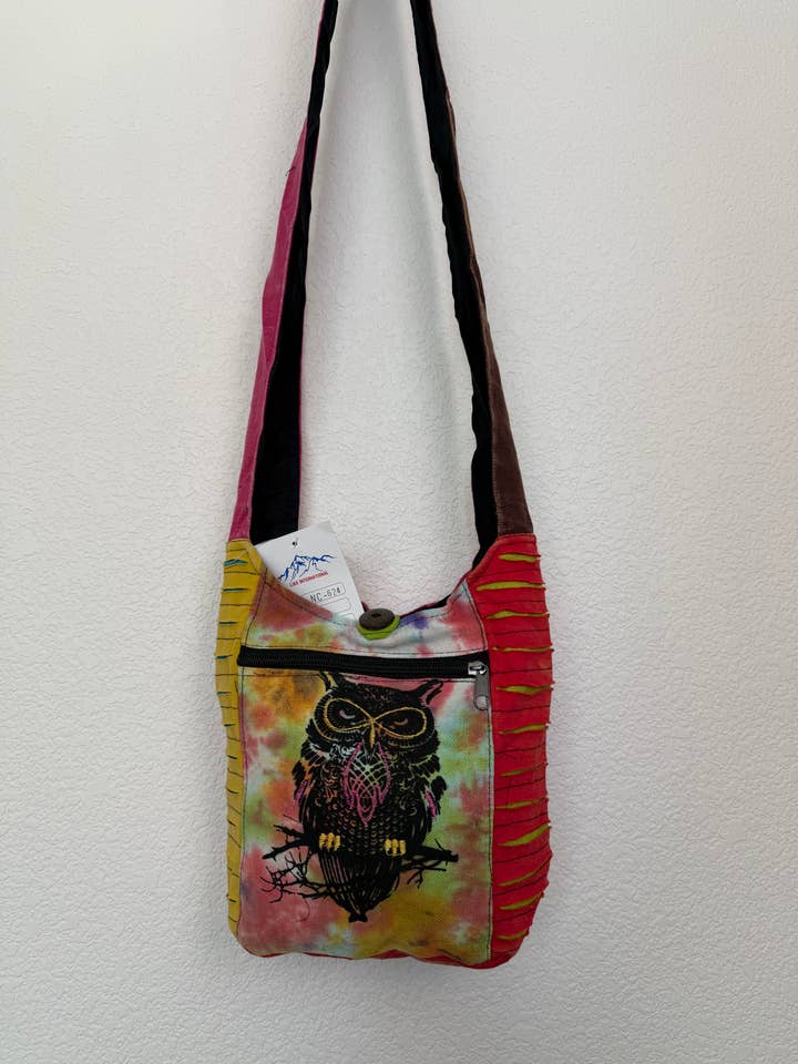 Mini coruja hobo com estampado patchwork em várias cores e estilos. por atacado de Like International