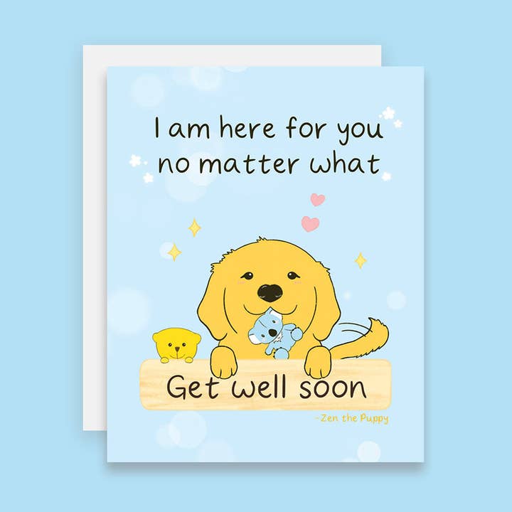 Bliv rask snart Golden Retriever hvalpekort for engroshandel hos Sixtyeightcolors