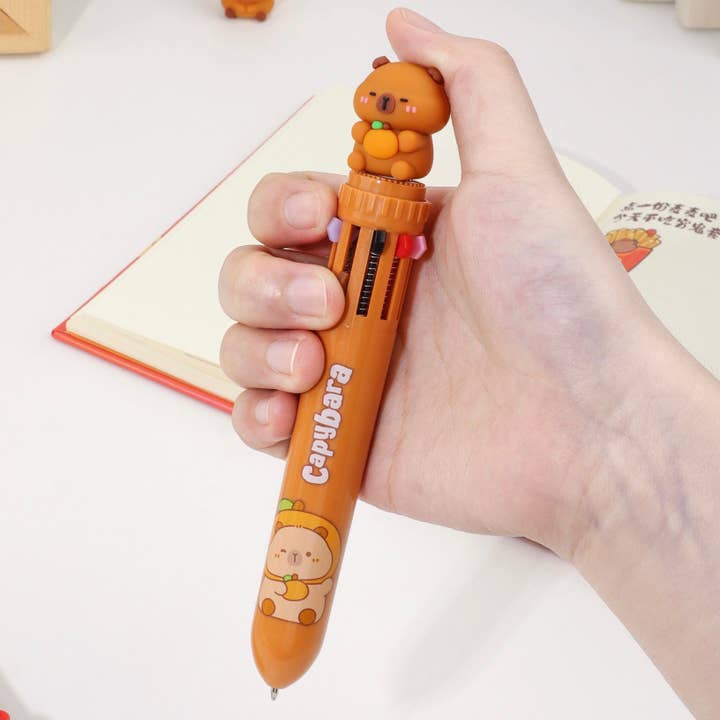 BCmini - Wholesale Pen - CAPYBARA Vol.2 10-COLOR RETRACTABLE BALL PEN-36