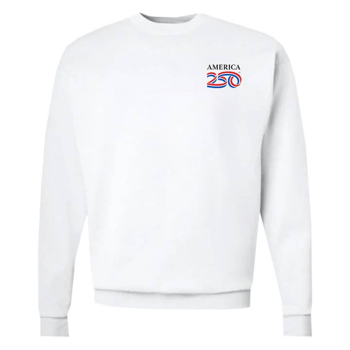 Modern Crewneck Sweatshirt, White for wholesale by America250
