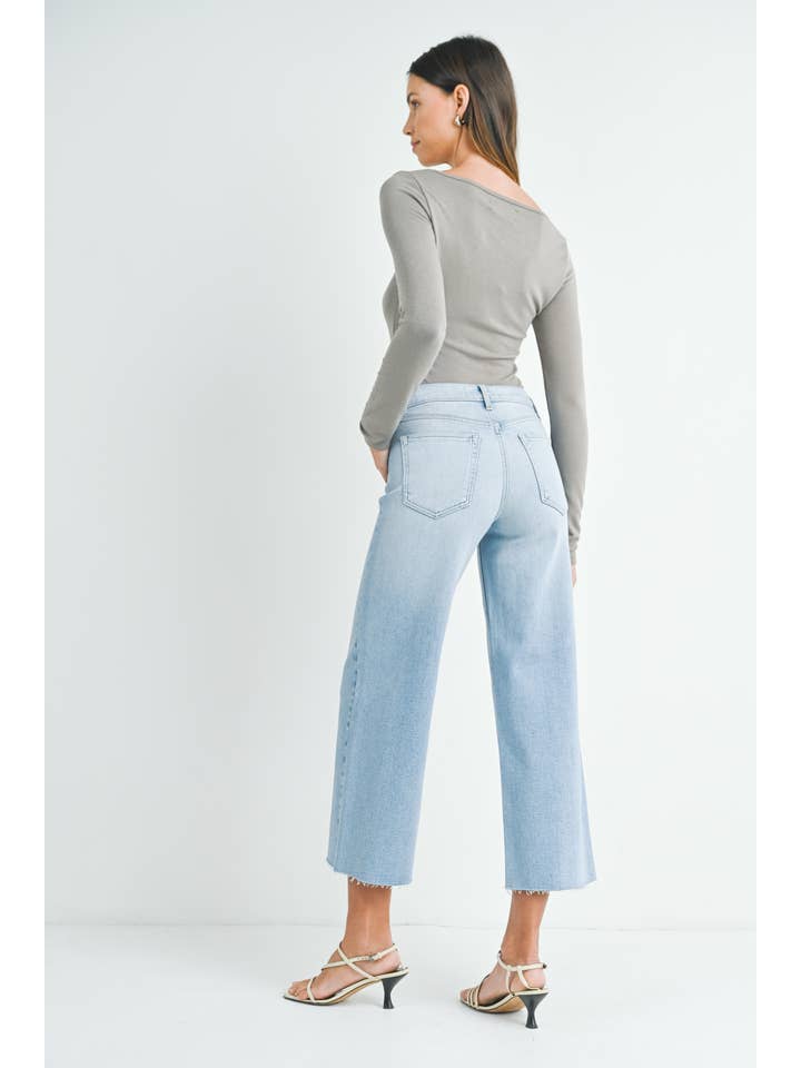 JUST BLACK DENIM - Wholesale Jeans - Women's - BP460J - LT - Scissor Cut Wide Leg