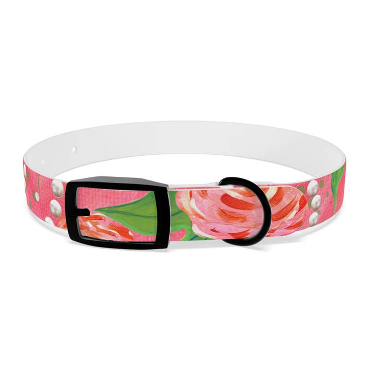 Pretty-N-Pink Pet Collar for wholesale by Off the Canvas Collection, LLC