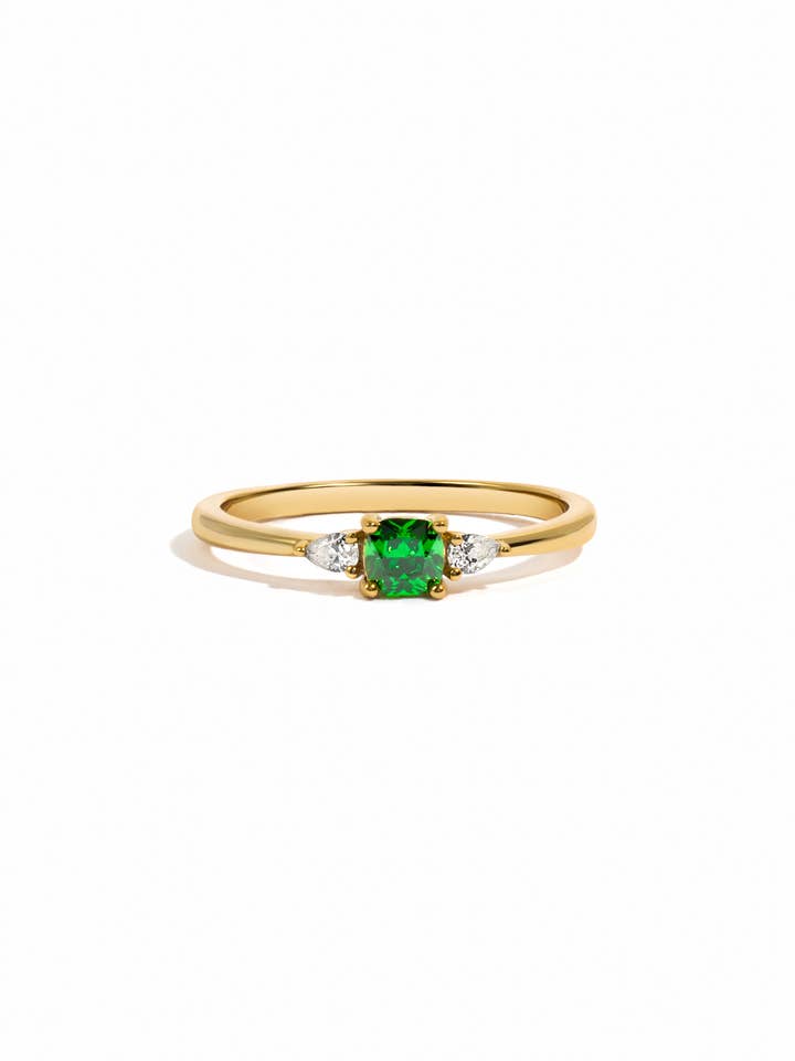 Emerald Cushion Ring for wholesale by Sami Jewels