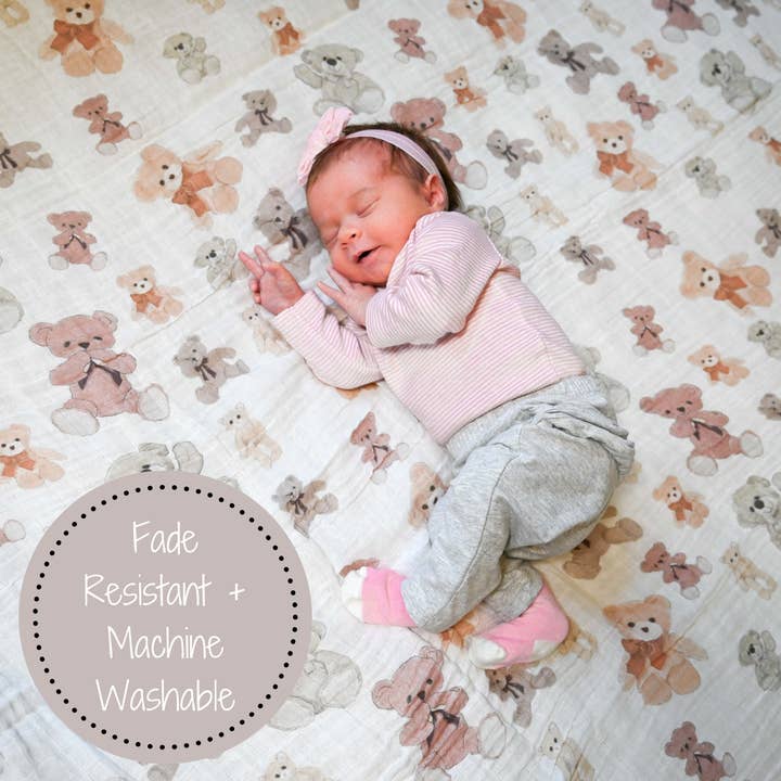 LollyBanks - Wholesale Swaddle - Baby - Bear Hugs Baby Swaddle Blanket