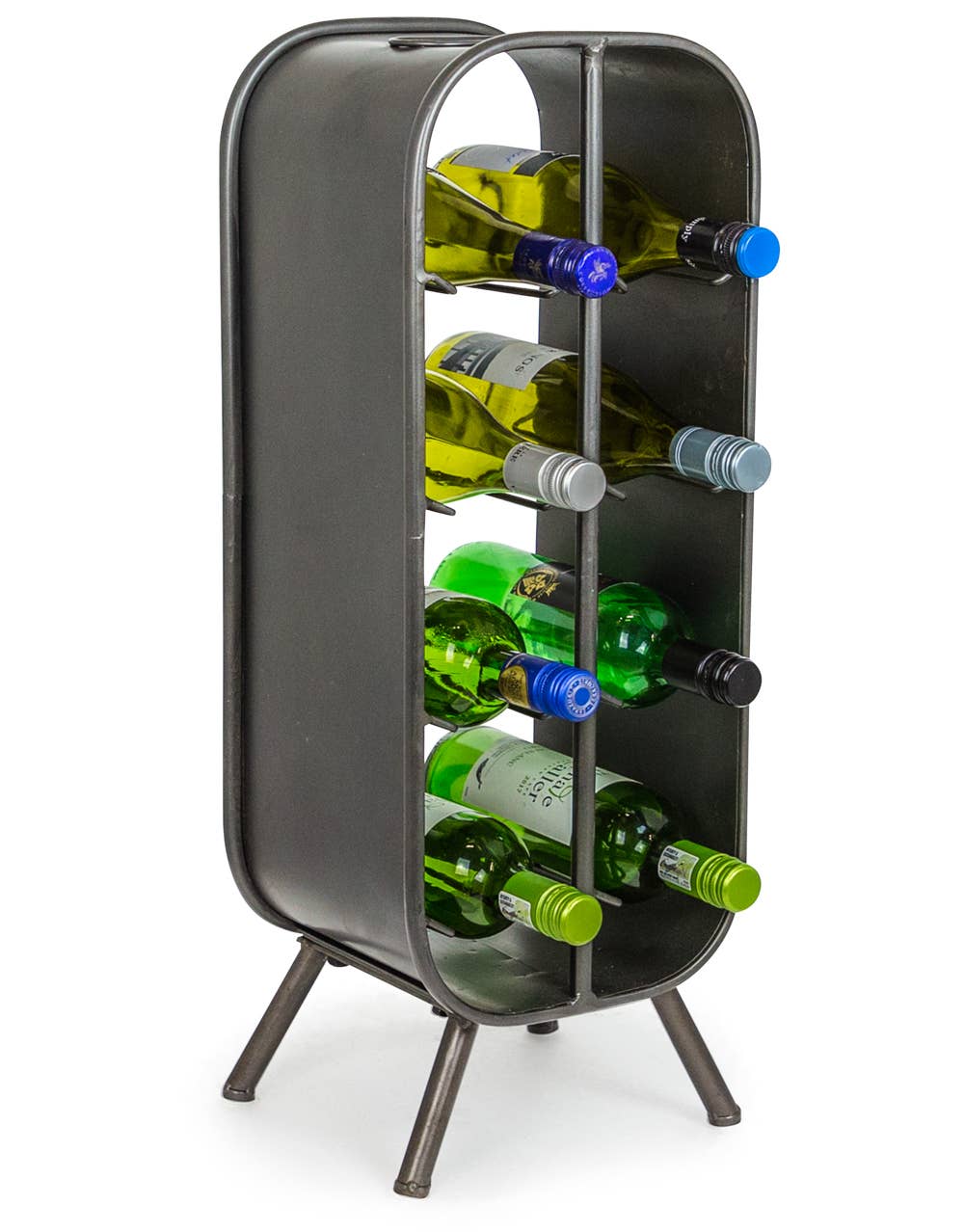 McGowan & Rutherford Ltd - Wholesale Wine Rack - Camden Metal Industrial Small 8 Bottle Wine Rack1