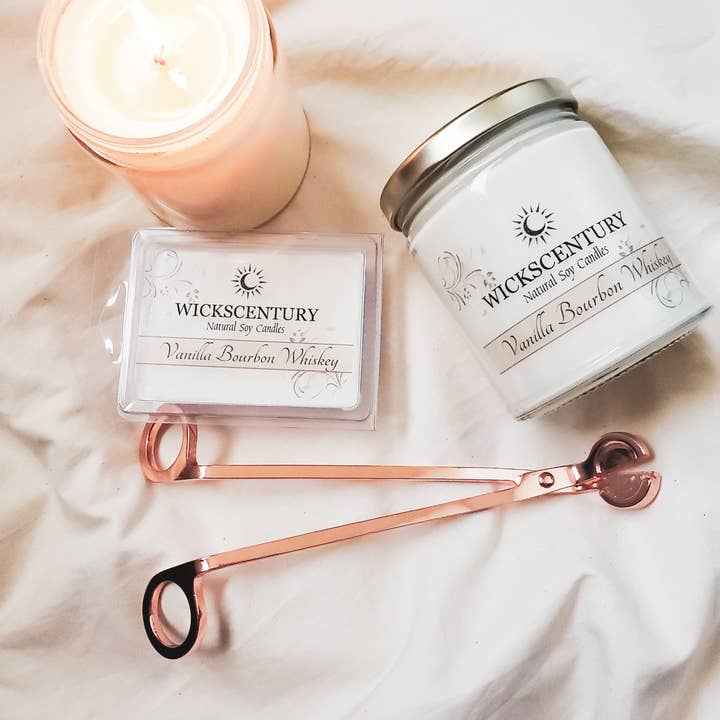 Vanilla Bourbon Whiskey - 9 oz Classic Soy Candles for wholesale by Wickscentury's Natural Soy Candles