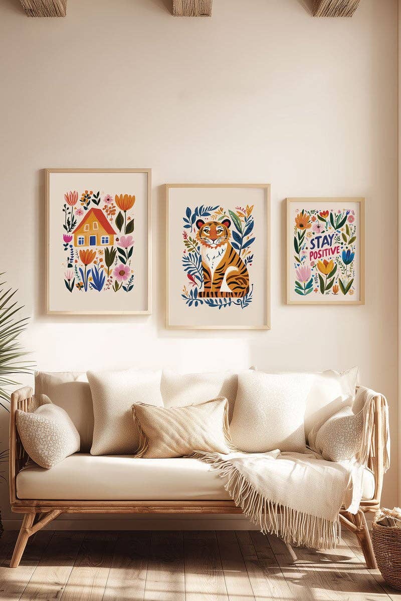 MokaMouse - Wholesale Poster - Folk Art Tiger - Folk Art Poster6