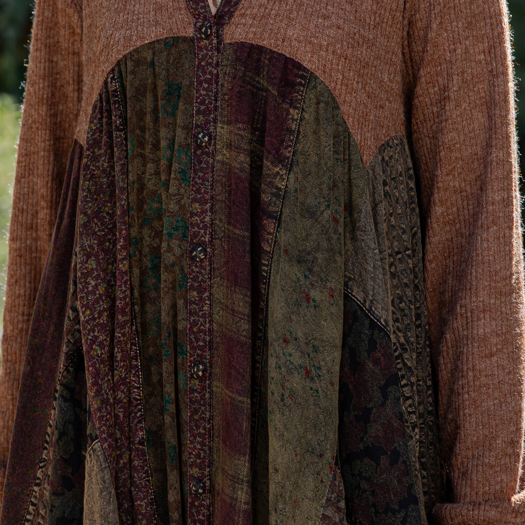 Amber Luxe Shacket Dress in Cozy Knit Blend & Vintage Checks for wholesale on Faire3