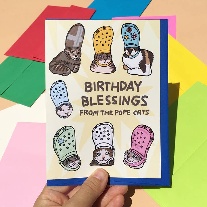 Greeting Cards - Birthday Blessings for wholesale by Chonky Goods by Ping Hatta. Studio