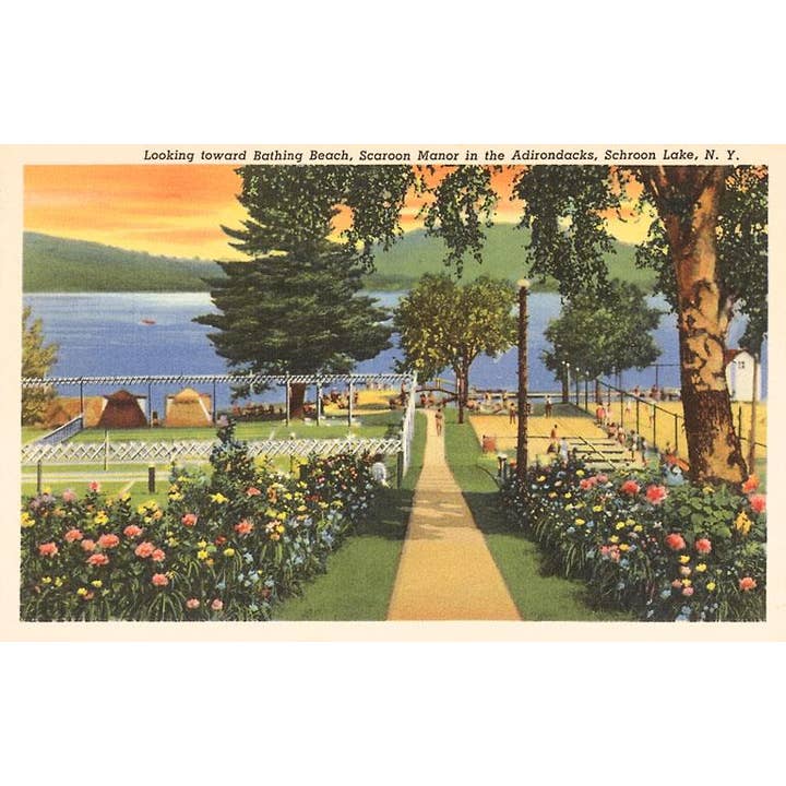 Postkort NS-209 Scaroon Manor, Adirondacks, New York for engroshandel hos Found Image Press