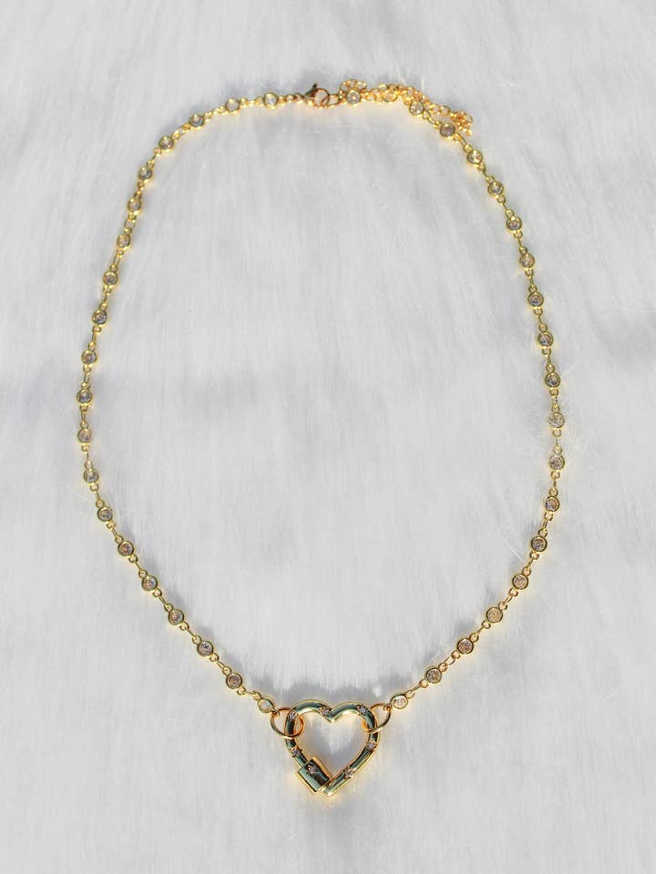 Heart of Gold — Halskette mit Stern-Karabinerverschluss und Kristallen für den Großhandel von Beaded by Meg