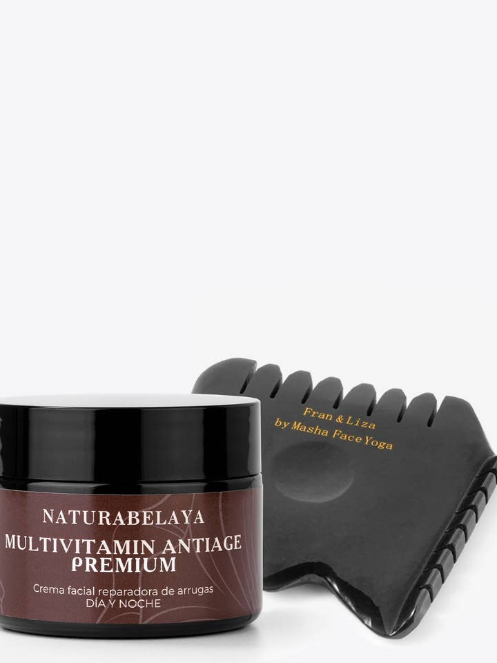 Set Hautbildhauer Multivitamin Anti-Aging + Gua Sha aus Bian für den Großhandel von Natura Belaya