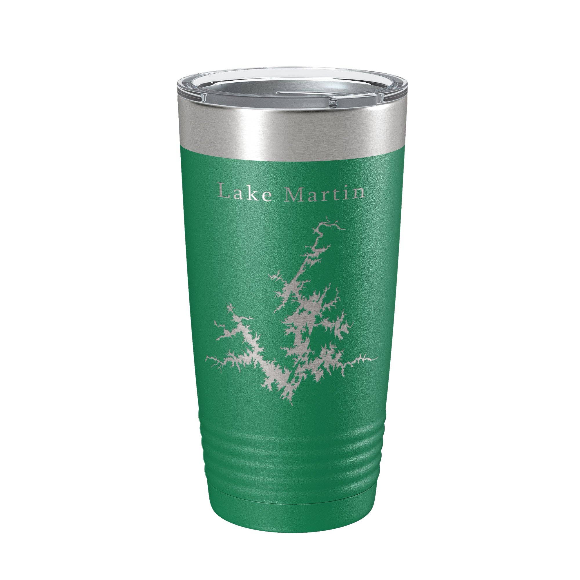 CarveBright – Engroshandel Thermokop – Lake Martin Map Tumbler Rejsekrus Isoleret Lasergraveret Kaffekop Alabama 20 oz12