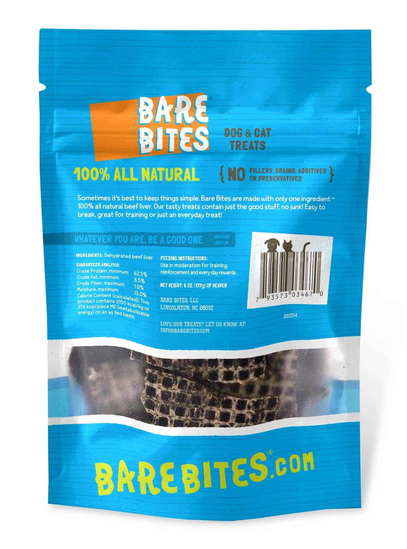 Mr. Peanut's - Wholesale Pet treats – Dog - Bare Bites 100% All Natural Dehydrated Beef Liver Dog and Cat Treats, 1LB - Made in USA3