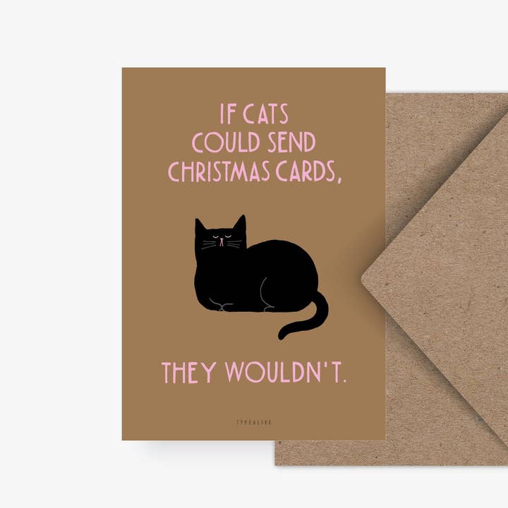 Postcard/Christmas Cat No. 2 for wholesale by typealive
