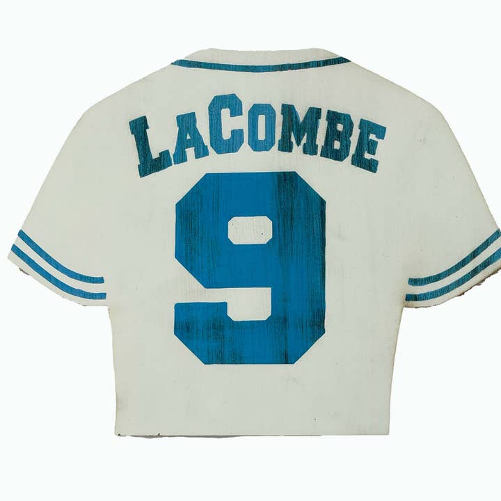 JERSEY DE BASEBOL/SOFTBOL PERSONALIZADO Nome e número do jogador personalizado Placa de madeira com tema desportivo por atacado de La~Artisan