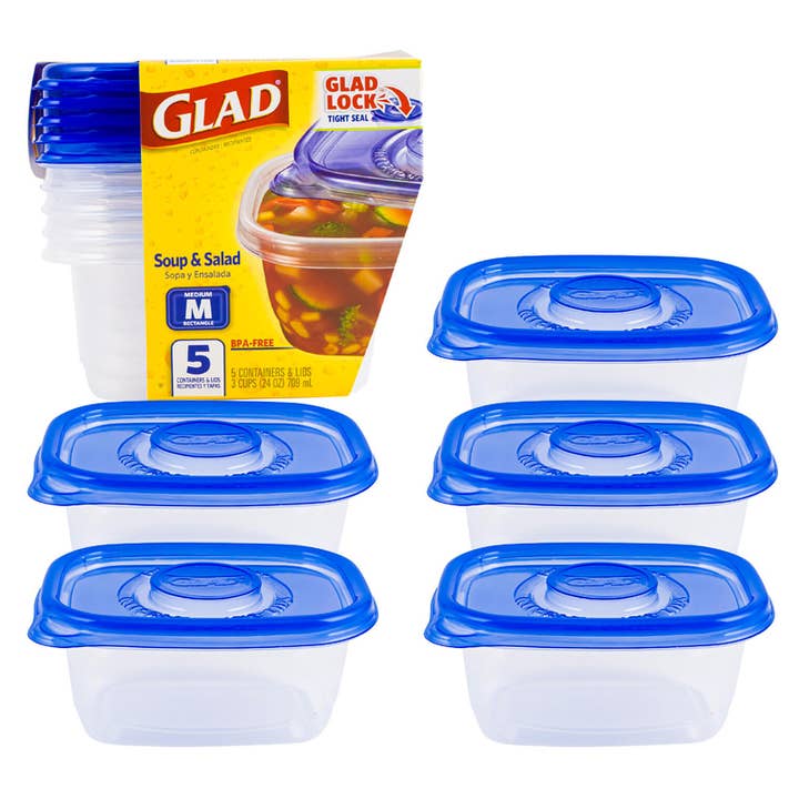 Deluxe Import Trading - Wholesale Food Storage Container - Glad Soup & Salad 24oz Food Storage Containers0