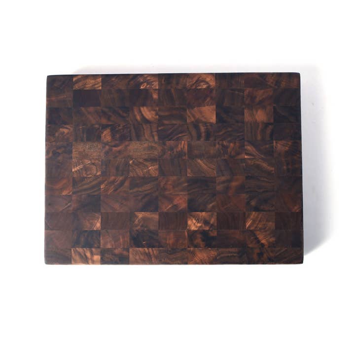 End Grain Cutting Board - Walnut - 9" x 12" for wholesale by Words with Boards