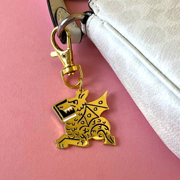 Rather Keen - Wholesale Keychain - Women's - Book Dragon keychain + bag charm1