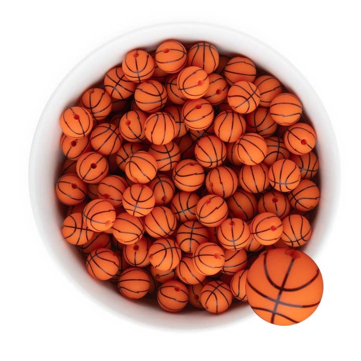 Cara & Co Silicone Craft Supply - Wholesale Beads - Sport Silicone Print Beads