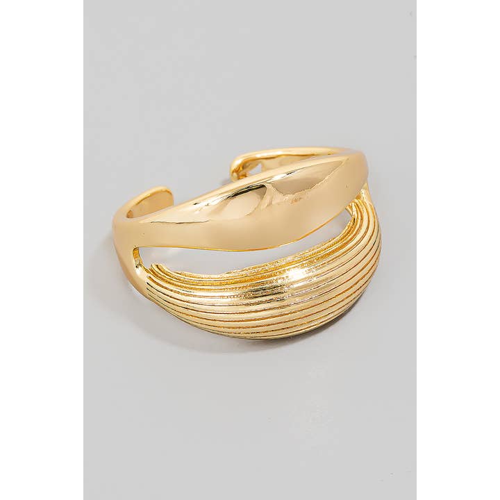 Double Dome Statement Ring for wholesale by The Looks by Fame Accessories