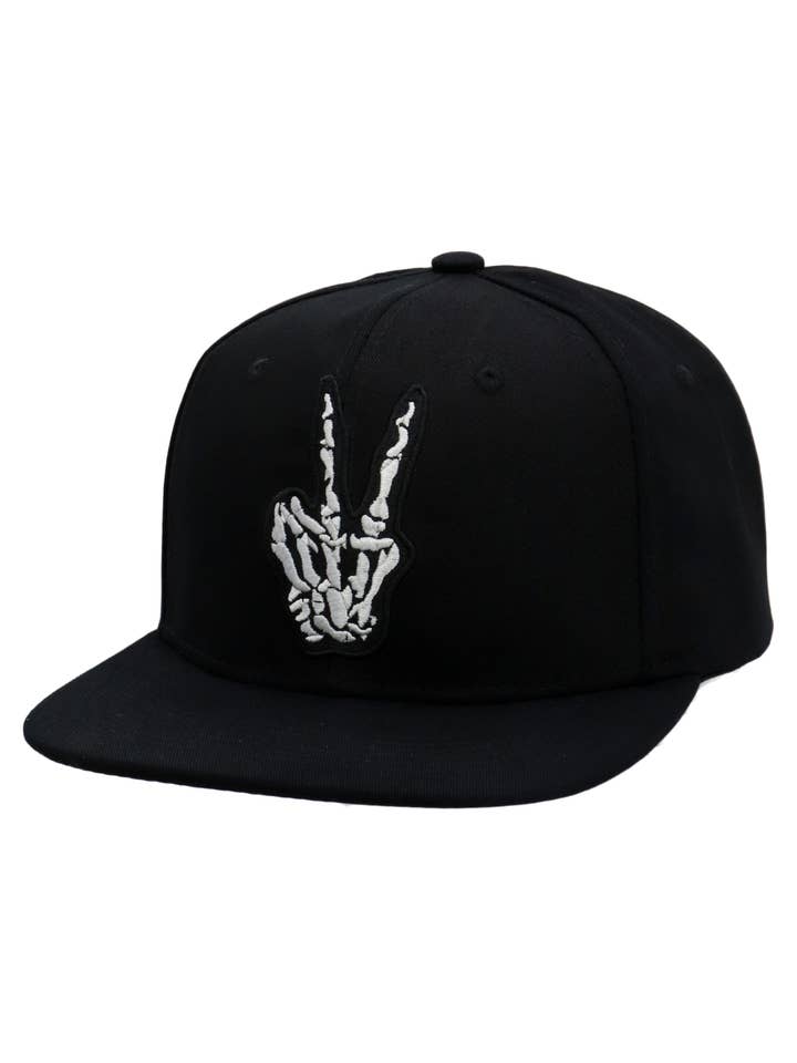 Peace Victory Rebel Skeleton Cotton Snapback for wholesale by Cap Zone