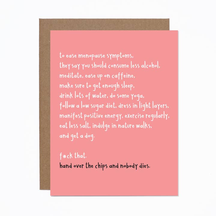 Menopause Card for wholesale by carolyndraws