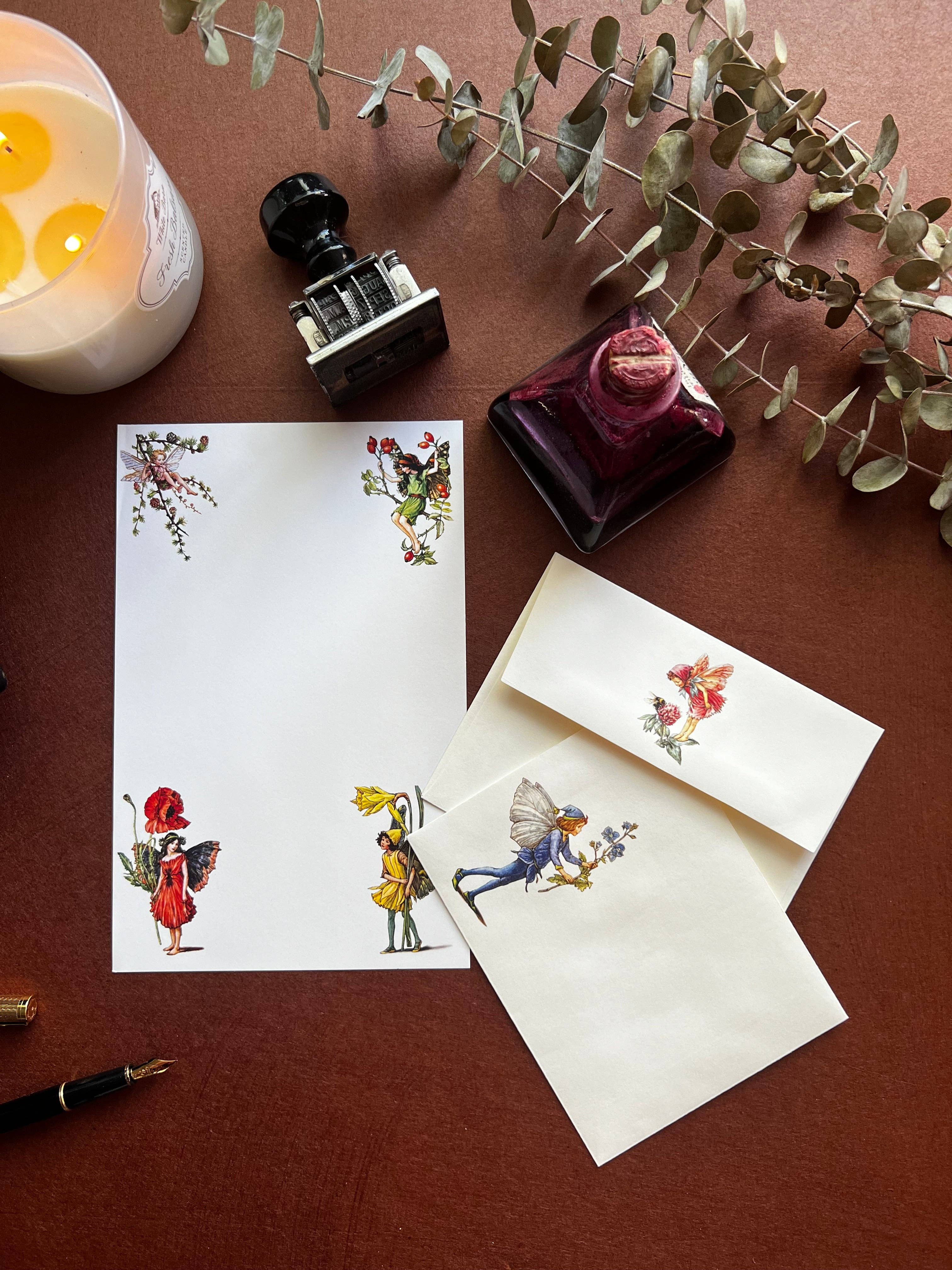 Laughing Elephant - Venta al por mayor Conjunto de papelería y tarjetas - Set de papelería para escribir cartas con hadas4