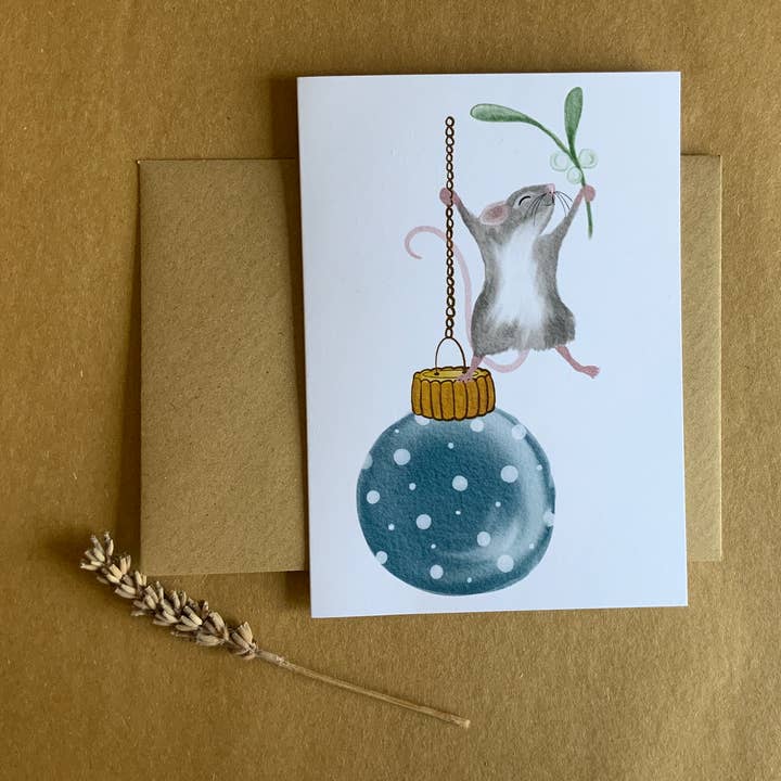 Mistletoe Mouse for wholesale by deer dawn