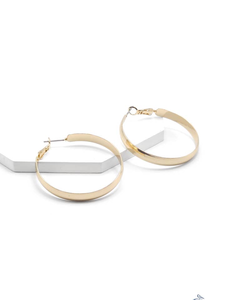 Signature Shine - Boucles d'oreilles en or pour la vente par Sunset Marsh LLC