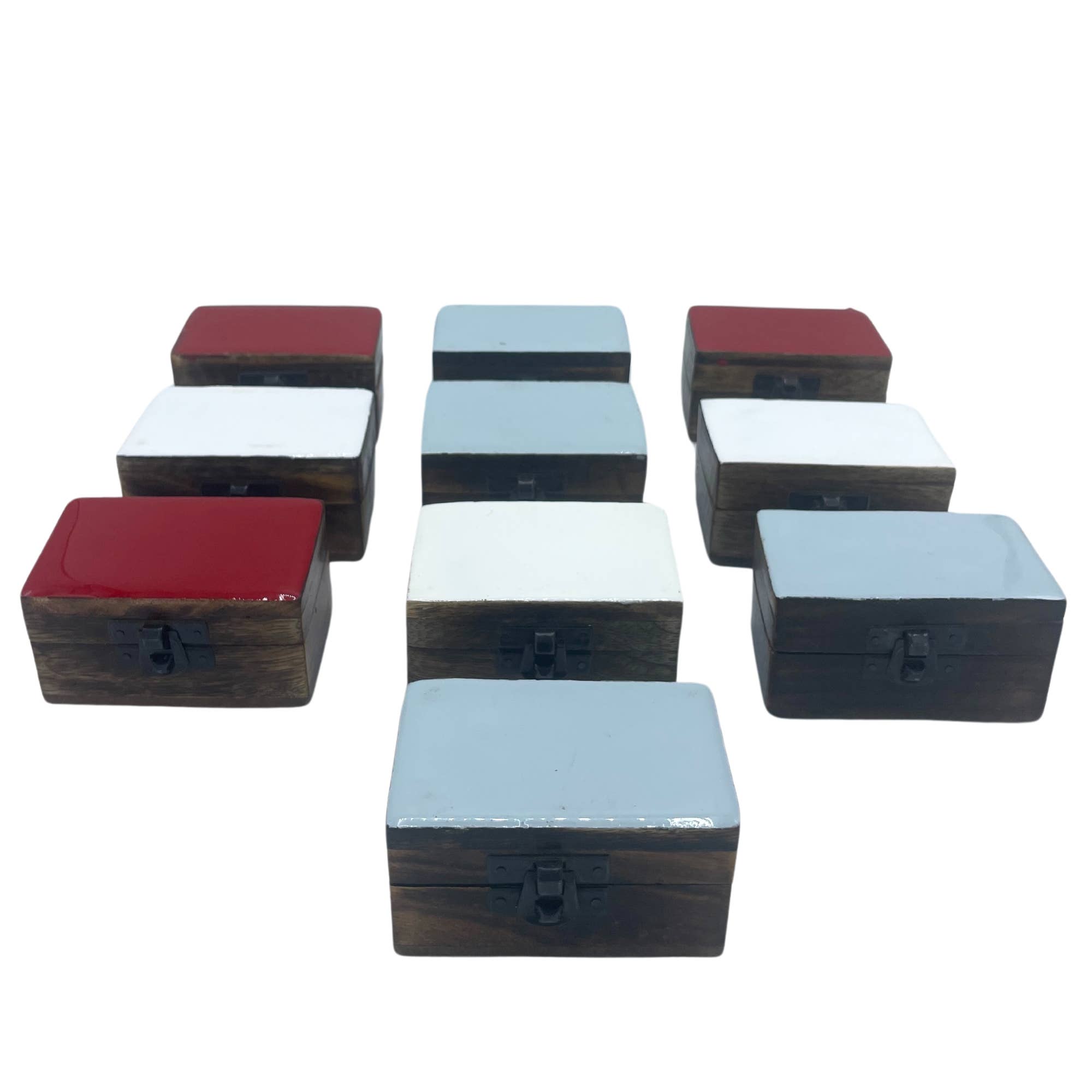 AW Artisan - Wholesale Jewelry Box/Organizer - Wooden Pill Box 9x5x4cm - Assorted0
