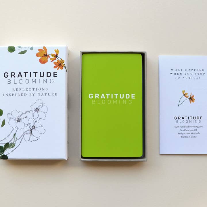 Gratitude Blooming Reflection Card Deck for wholesale by Gratitude Blooming