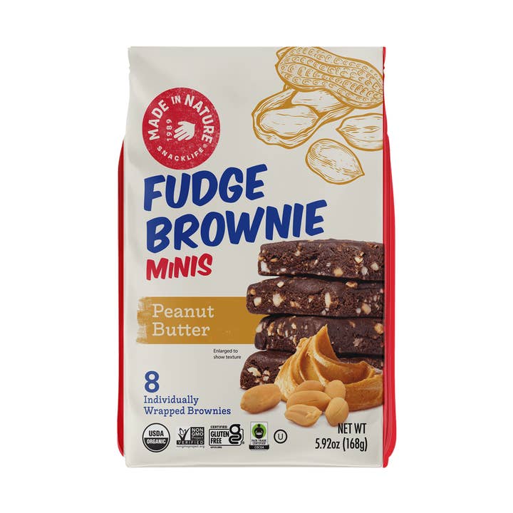 Peanut Butter Fudge Brownie Minis for wholesale by Made In Nature