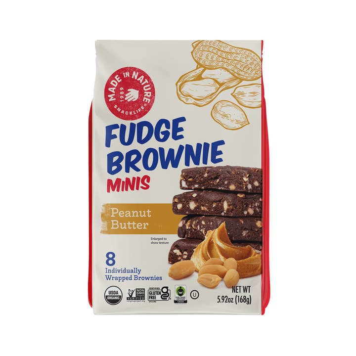 Peanut Butter Fudge Brownie Minis for wholesale by Made In Nature
