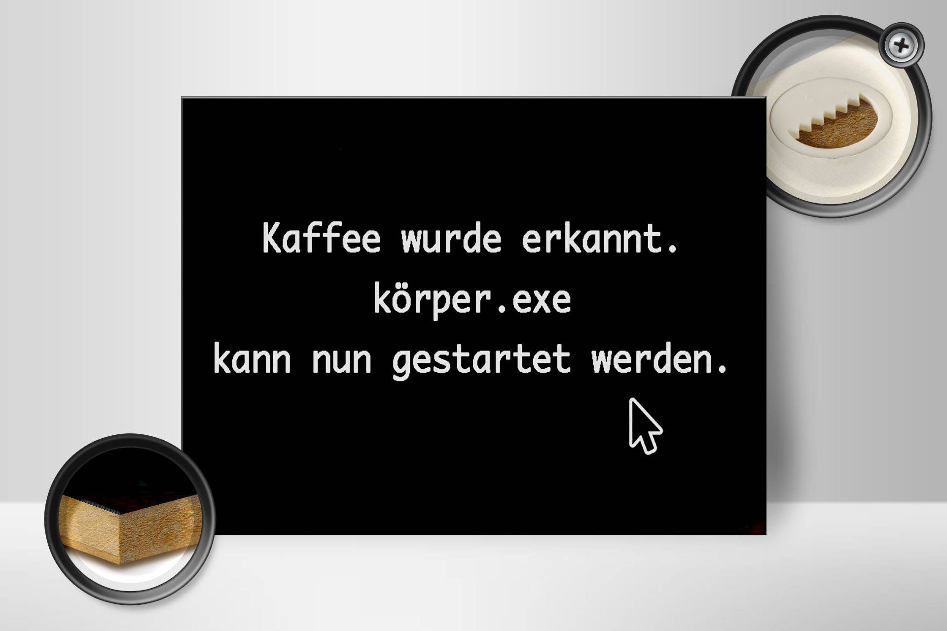 Femer - Wholesale Sign - Wooden sign saying 40x30cm coffee was recognized Körper.exe1